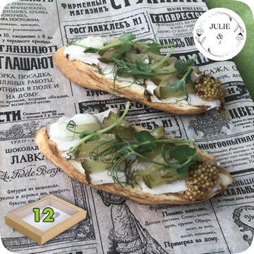 Бокс Брускетты с грудинкой Бокс Брускетты с грудинкой в гастробоксе